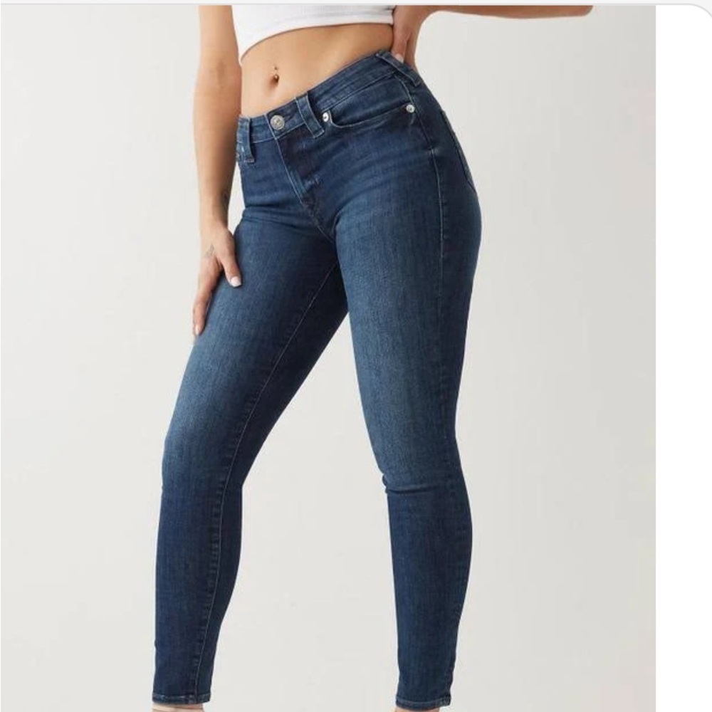 Authentic true religion mid rise super skinny jeans size 30